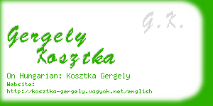 gergely kosztka business card